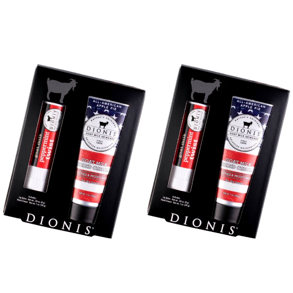2 Pack Dionis Set - All-American Apple Pie Lip Balm & Hand Cream